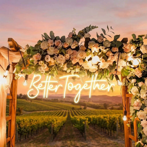Custom Neon Sign Wedding, Better Together Neon Sign, Wedding Sign