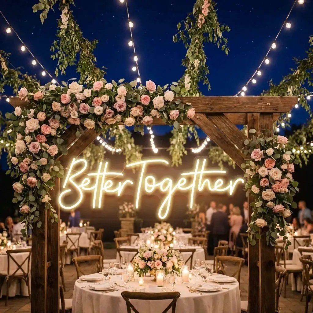 Custom Neon Sign Wedding, Better Together Neon Sign, Wedding Sign