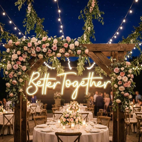 Custom Neon Sign Wedding, Better Together Neon Sign, Wedding Sign