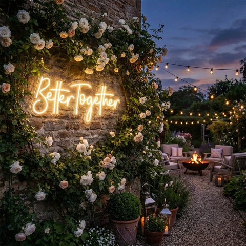 Custom Neon Sign Wedding, Better Together Neon Sign, Wedding Sign