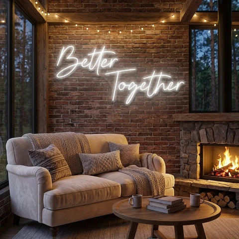 Better Together Led Neon Sign Light, Wedding Neon Sign For Reception, Neon Light Sign For Wedding