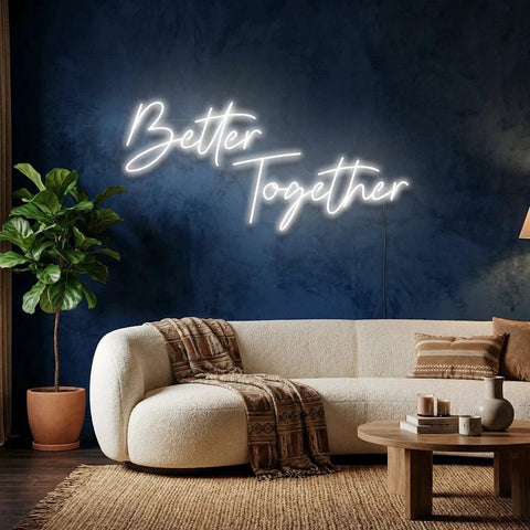 Better Together Led Neon Sign Light, Wedding Neon Sign For Reception, Neon Light Sign For Wedding