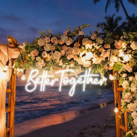 Custom Neon Sign Wedding, Better Together Neon Sign, Wedding Sign
