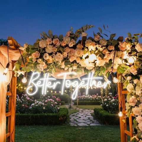 Custom Neon Sign Wedding, Better Together Neon Sign, Wedding Sign