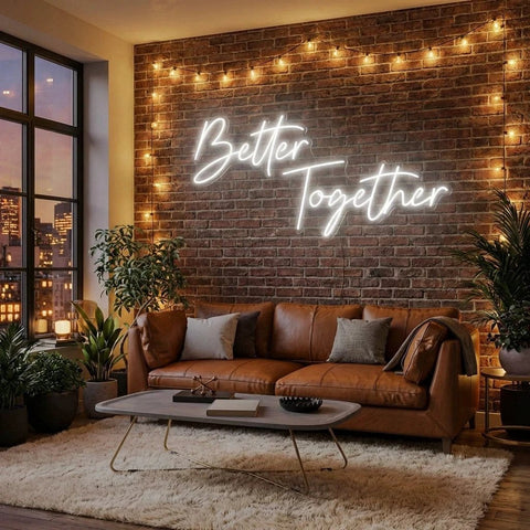 Better Together Led Neon Sign Light, Wedding Neon Sign For Reception, Neon Light Sign For Wedding