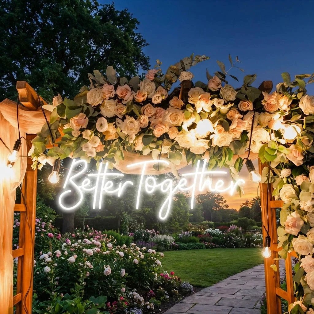 Custom Neon Sign Wedding, Better Together Neon Sign, Wedding Sign