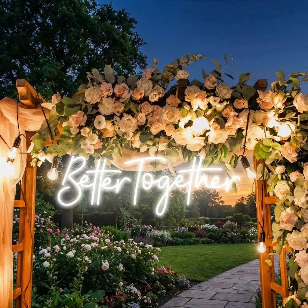 Custom Neon Sign Wedding, Better Together Neon Sign, Wedding Sign