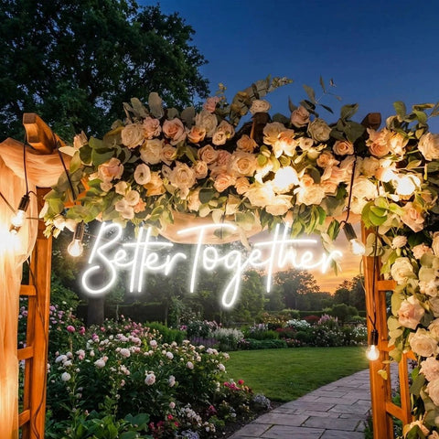 Custom Neon Sign Wedding, Better Together Neon Sign, Wedding Sign