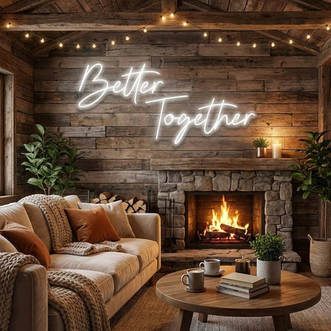Better Together Led Neon Sign Light, Wedding Neon Sign For Reception, Neon Light Sign For Wedding