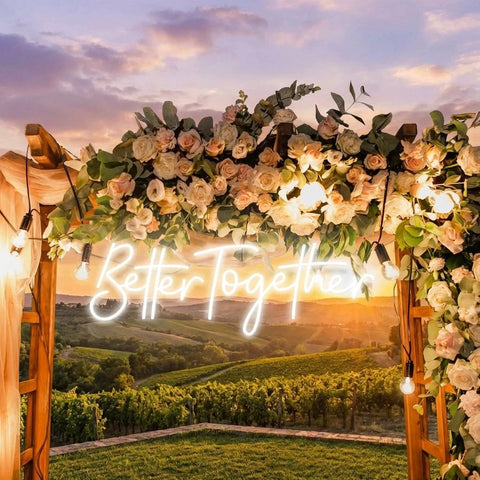 Custom Neon Sign Wedding, Better Together Neon Sign, Wedding Sign