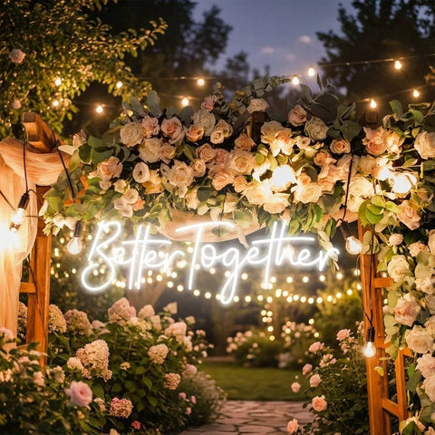 Custom Neon Sign Wedding, Better Together Neon Sign, Wedding Sign
