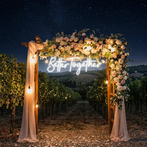 Custom Neon Sign Wedding, Better Together Neon Sign, Wedding Sign