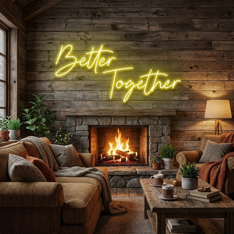 Better Together Led Neon Sign Light, Wedding Neon Sign For Reception, Neon Light Sign For Wedding