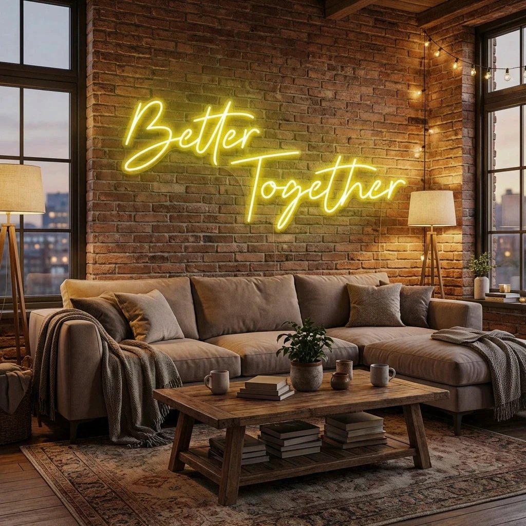 Better Together Led Neon Sign Light, Wedding Neon Sign For Reception, Neon Light Sign For Wedding