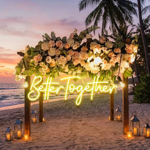 Custom Neon Sign Wedding, Better Together Neon Sign, Wedding Sign