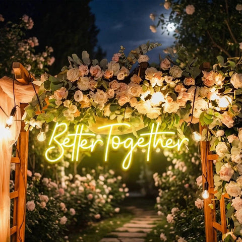 Custom Neon Sign Wedding, Better Together Neon Sign, Wedding Sign