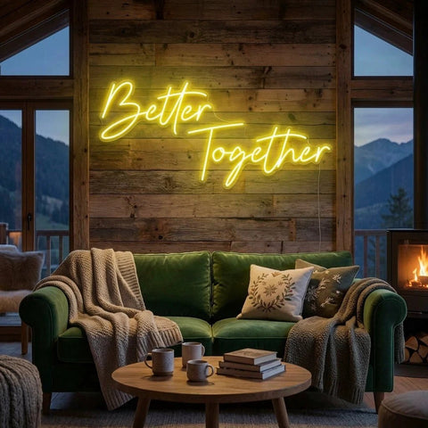 Better Together Led Neon Sign Light, Wedding Neon Sign For Reception, Neon Light Sign For Wedding