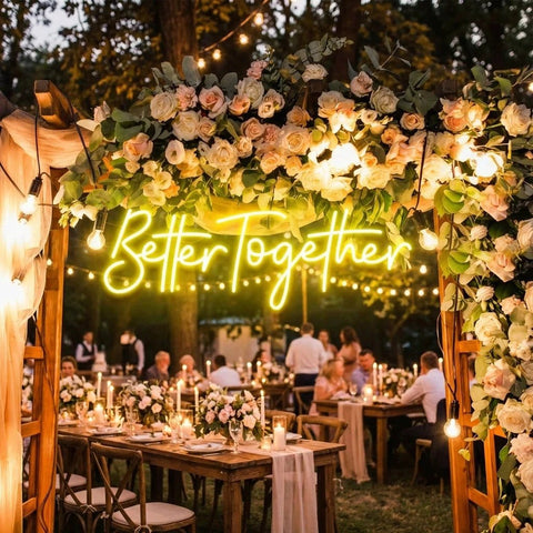 Custom Neon Sign Wedding, Better Together Neon Sign, Wedding Sign