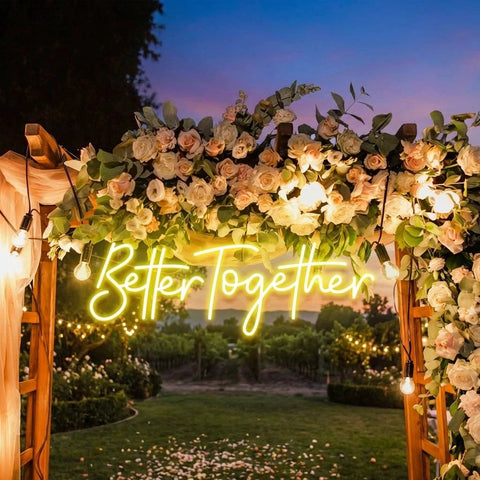 Custom Neon Sign Wedding, Better Together Neon Sign, Wedding Sign