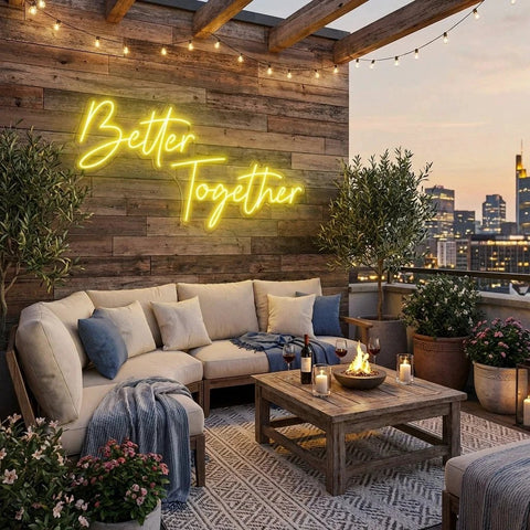 Better Together Led Neon Sign Light, Wedding Neon Sign For Reception, Neon Light Sign For Wedding