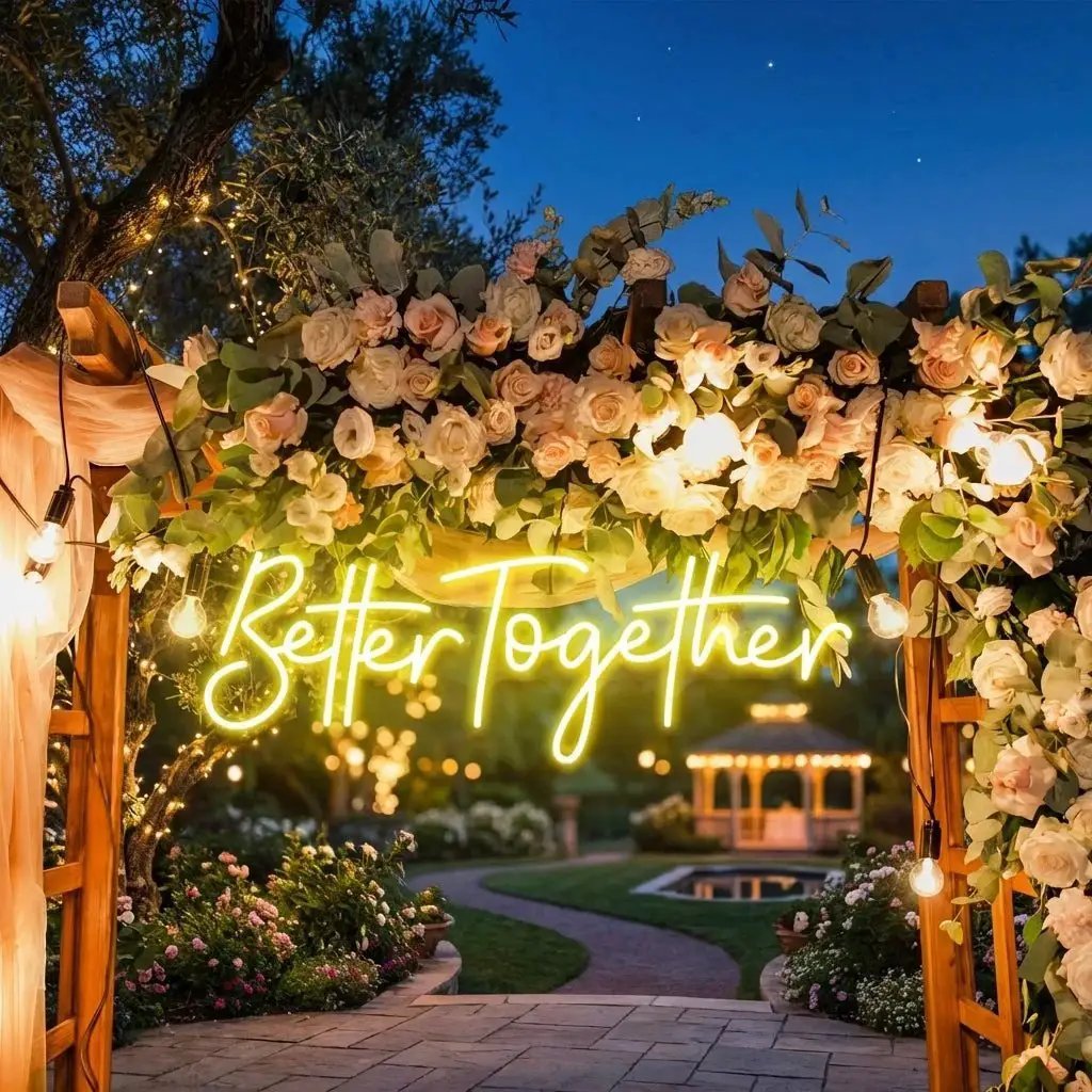 Custom Neon Sign Wedding, Better Together Neon Sign, Wedding Sign