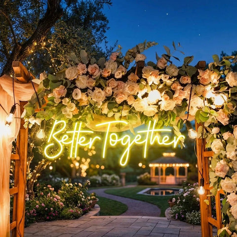 Custom Neon Sign Wedding, Better Together Neon Sign, Wedding Sign