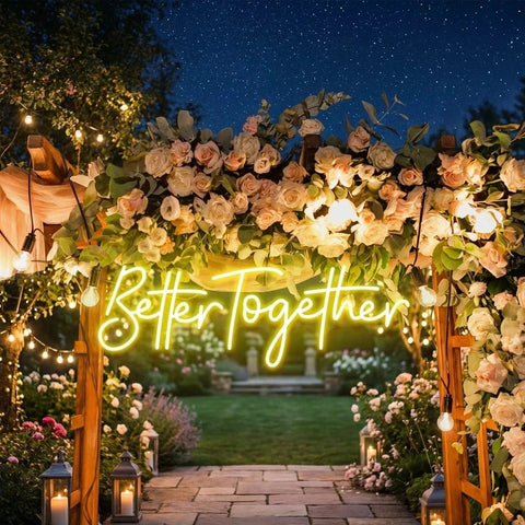 Custom Neon Sign Wedding, Better Together Neon Sign, Wedding Sign