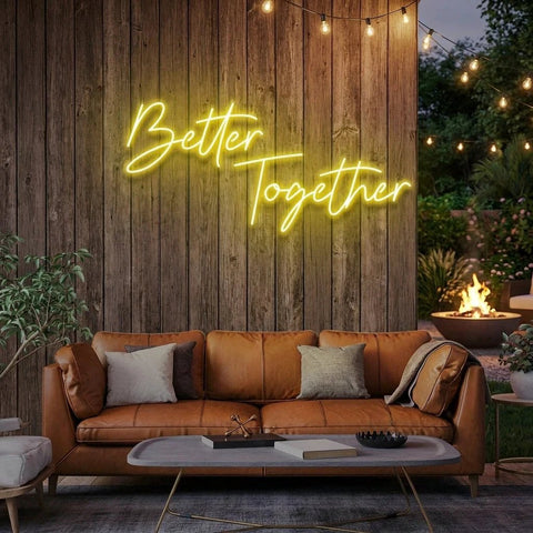 Better Together Led Neon Sign Light, Wedding Neon Sign For Reception, Neon Light Sign For Wedding