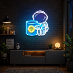 Tea Astronaut Art work Led Neon Sign Light