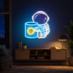 Tea Astronaut Art work Led Neon Sign Light