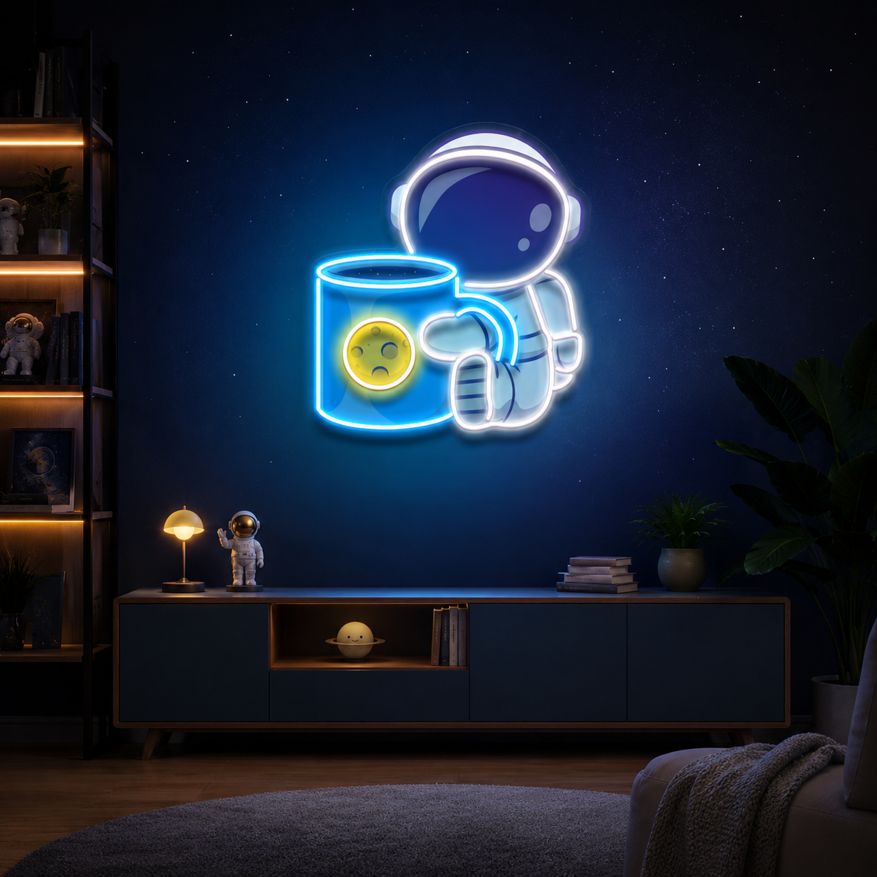 Tea Astronaut Art work Led Neon Sign Light