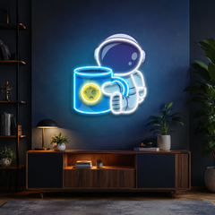 Tea Astronaut Art work Led Neon Sign Light