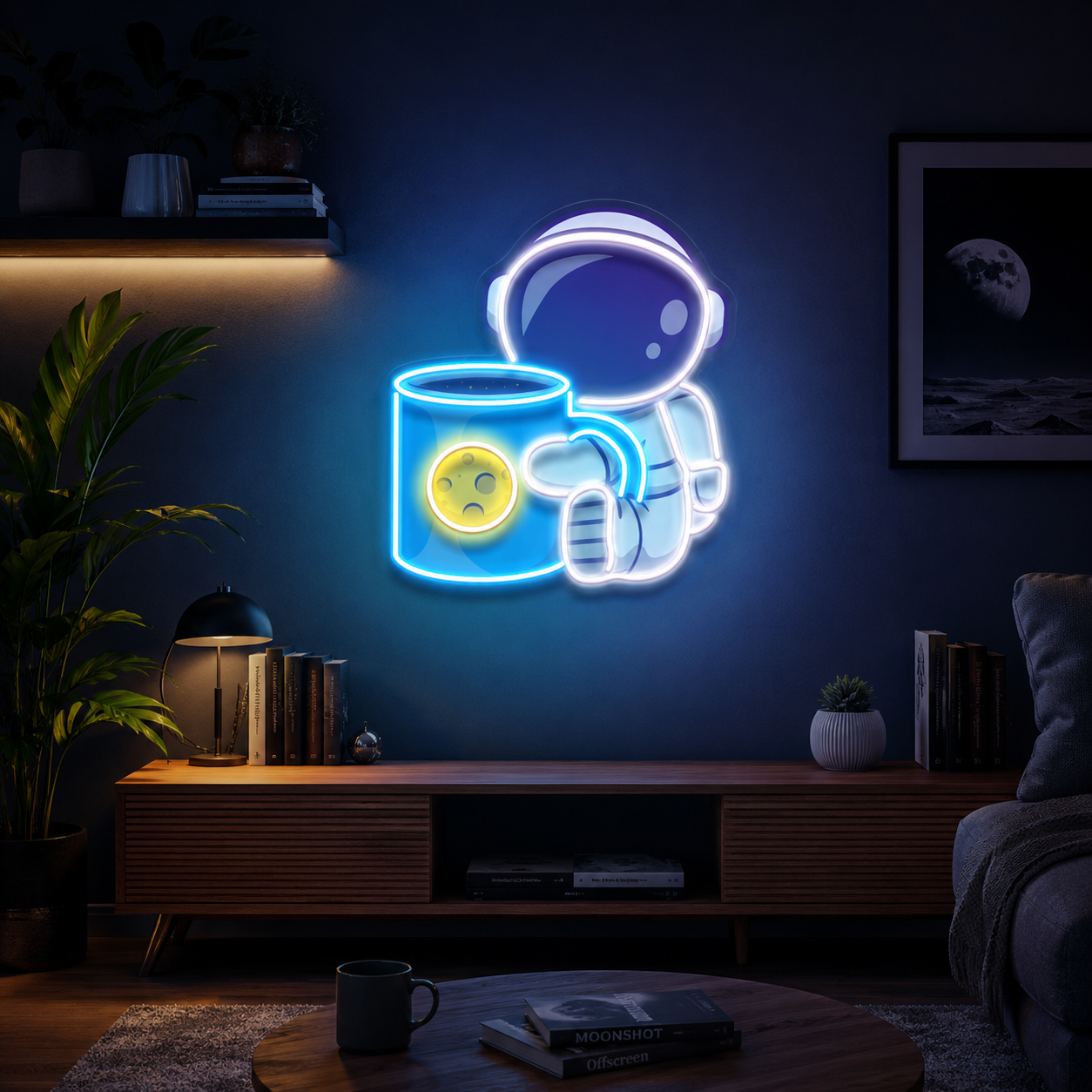 Tea Astronaut Art work Led Neon Sign Light