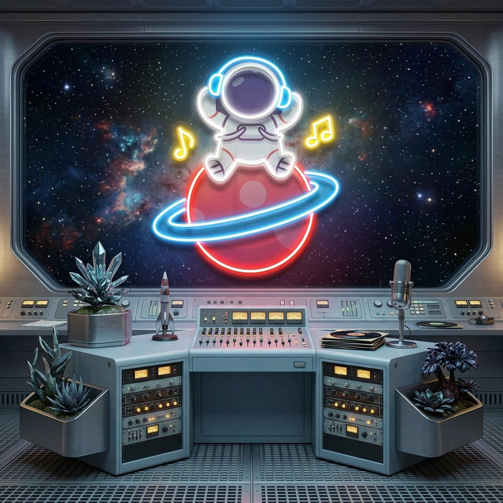 Music Astronaut Art work Led Neon Sign Light