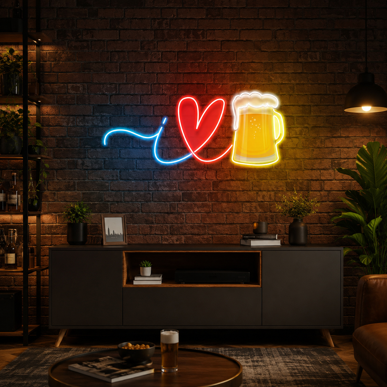 I Love Beer Artwork Led Neon Sign Light