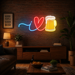 I Love Beer Artwork Led Neon Sign Light