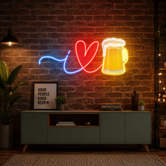 I Love Beer Artwork Led Neon Sign Light