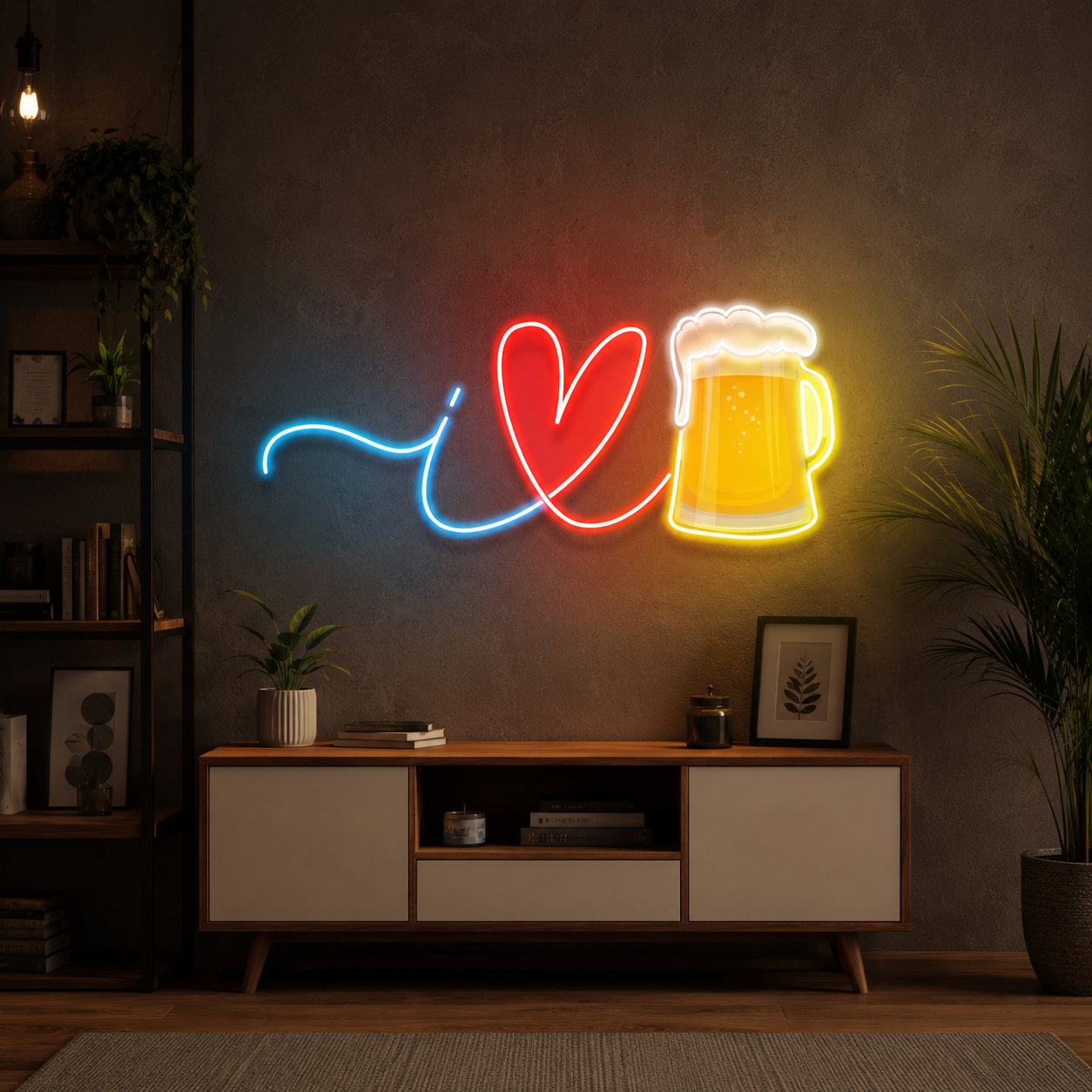 I Love Beer Artwork Led Neon Sign Light