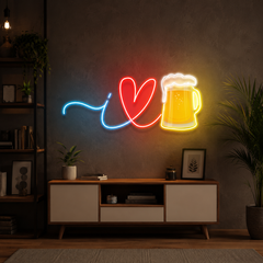 I Love Beer Artwork Led Neon Sign Light