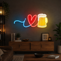 I Love Beer Artwork Led Neon Sign Light