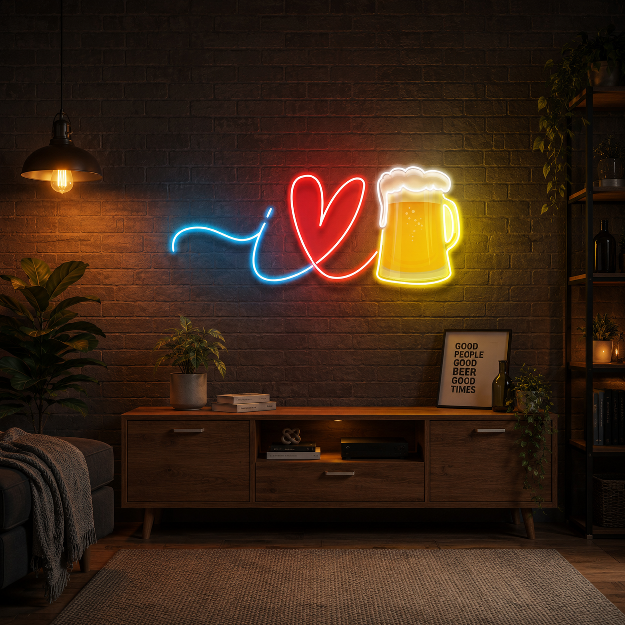 I Love Beer Artwork Led Neon Sign Light