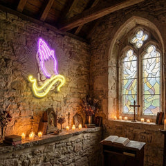 Praying Hands Artwork Led Neon Sign Light