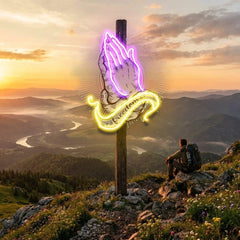 Praying Hands Artwork Led Neon Sign Light