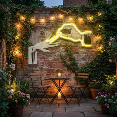 Hand Couple Artwork Led Neon Sign Light