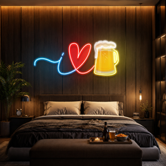 I Love Beer Artwork Led Neon Sign Light
