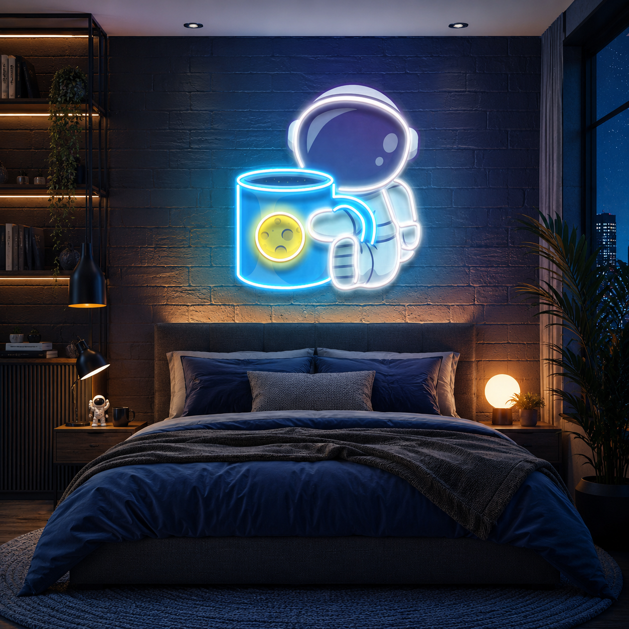 Tea Astronaut Art work Led Neon Sign Light