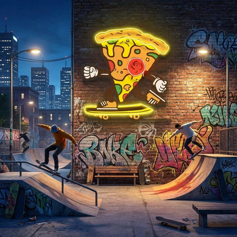 Pizza Skater Artwork Led Neon Sign Light