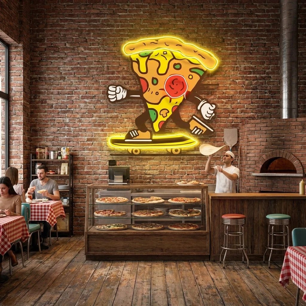 Pizza Skater Artwork Led Neon Sign Light