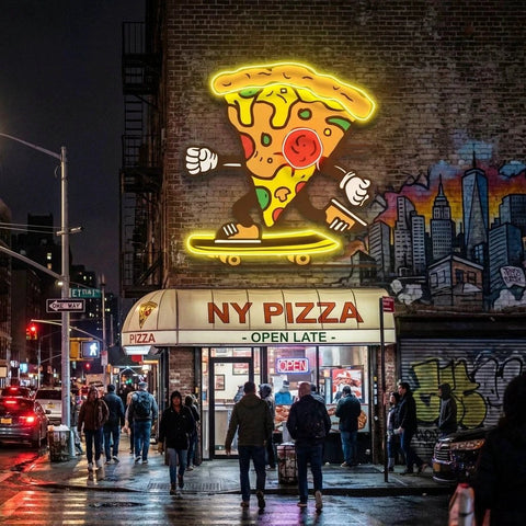 Pizza Skater Artwork Led Neon Sign Light