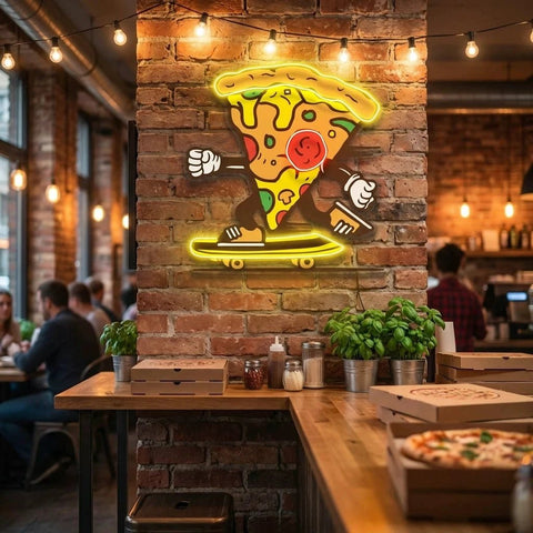 Pizza Skater Artwork Led Neon Sign Light